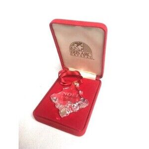 MIB 1985 Iris Arc Crystal Glass Christmas Tree Ornament Noel Prism Cut Mint Box